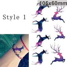 1 упаковка забавные маленькие временные тату наклейки водостойкий боди-арт милые животные Олень для удаления ногтей