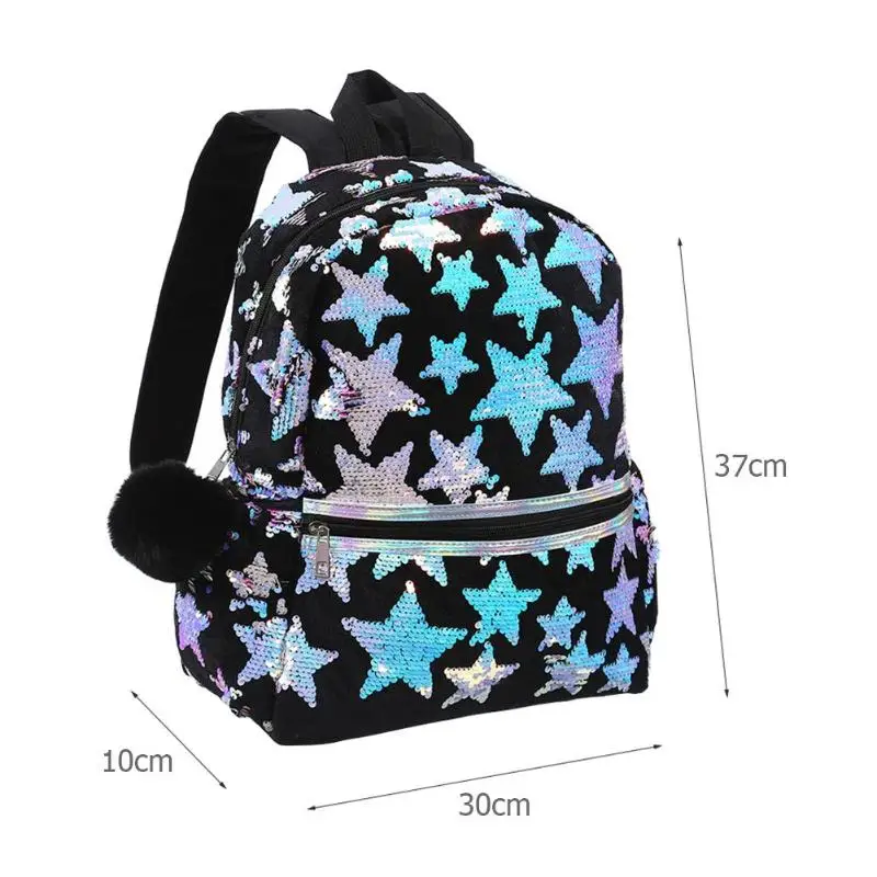 Модный женский рюкзак с блестками и звездами; детский студенческий Повседневный большой школьный рюкзак; маленький женский кожаный рюкзак; Mochila Escolar