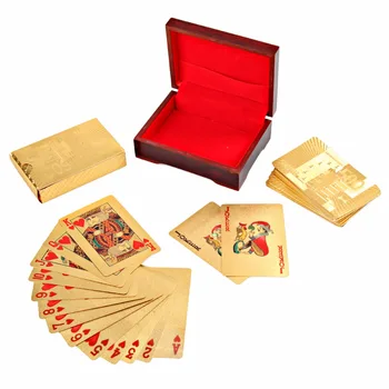 

Gold Foil Playing Cards Texas Hold'em Poker Gold Foil Plated Poker Card Funny High-grade Sports Leisure Gambling Pokerstars P0