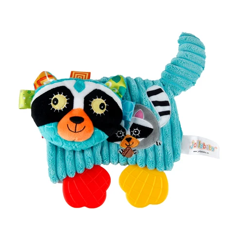 Sozzy мягкий детский носовой платок Игрушка-прорезыватель для зубов Crinkle звук погремушка плюшевая игрушка 0 м+ Сова девочка собака комфорт, для игр - Цвет: Raccoon