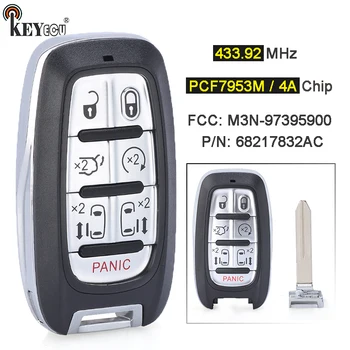 Keyforkess 433MHz 4A/ PCF7953M Chip M3N-97395900 6 1 7 pulsanti Smart Remote Car Key Fob per Chyrsler Pacifica 2017 2018 2019 2020 21