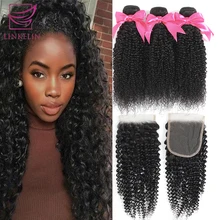 Best Price Brazilian Kinky Curly Human Hair Bundles With Closure LINKELIN HAIR Extensions 3 Bundles With Closure Remy Curly Bundles Best Price Brazilian Kinky Curly Human Hair Bundles With Closure LINKELIN HAIR Extensions 3 Bundles With Closure Remy Curly Bundles