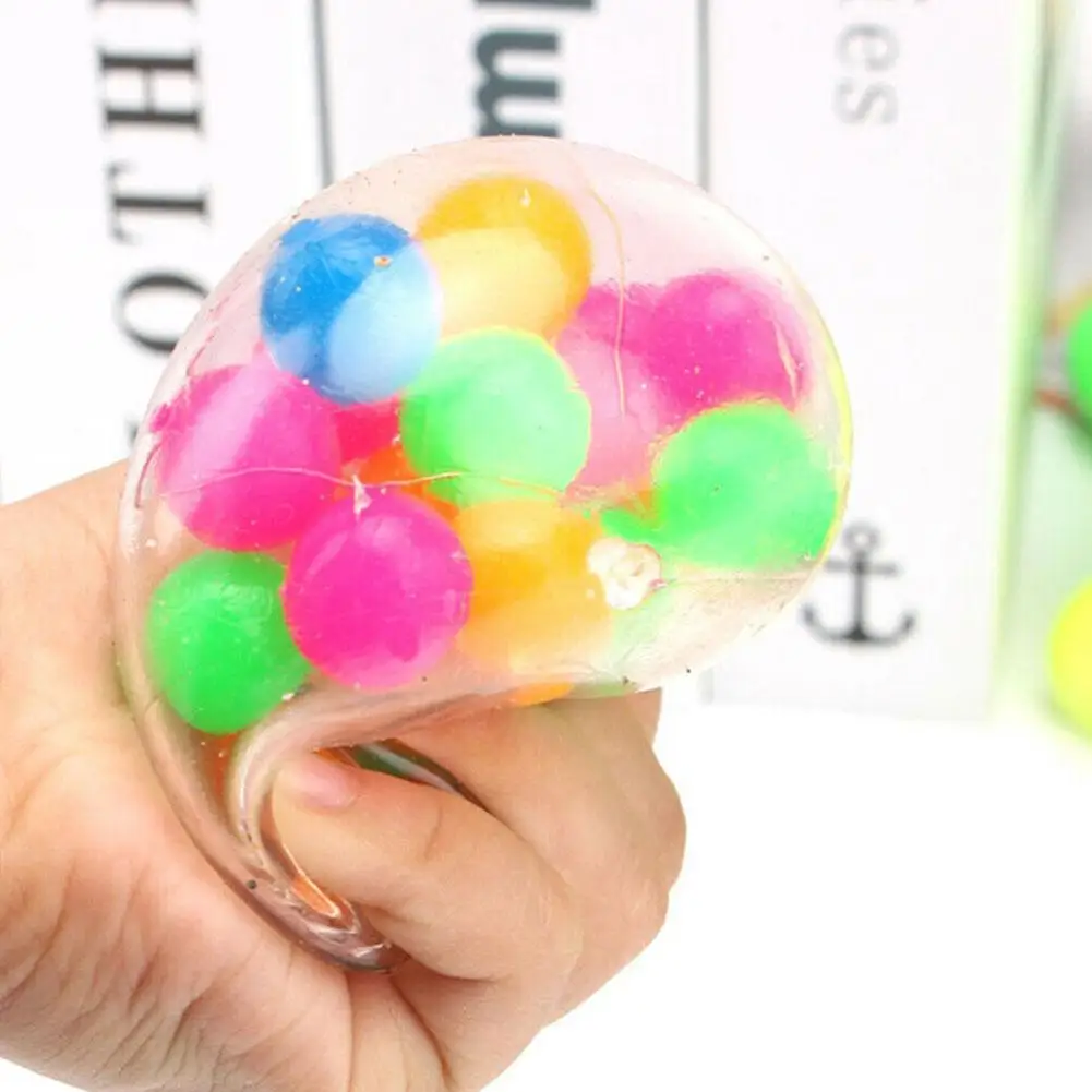Fidget Juguetes | Juguetes Fidget | Fidget juguetes bolas de estrés no tóxico Color sensorial, juguete de alivio aliviador de estrés presión de tensión de descompresión Bola de oficina bola S5N9