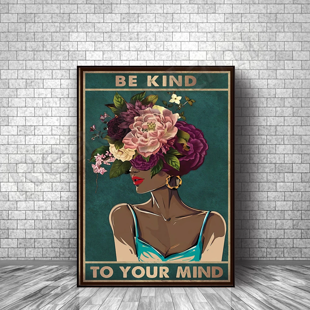 

Be kind to your mind poster, mental health poster, canvas wall hanging decoration, mental health awareness poster