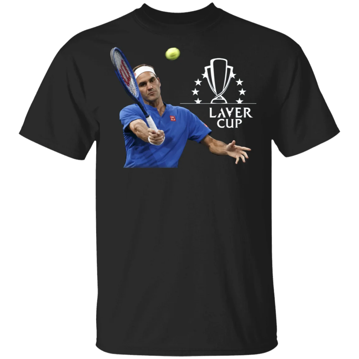 

Roger Federer Laver Cup 2019 Team Europe T Shirt Black Navy For Men Women