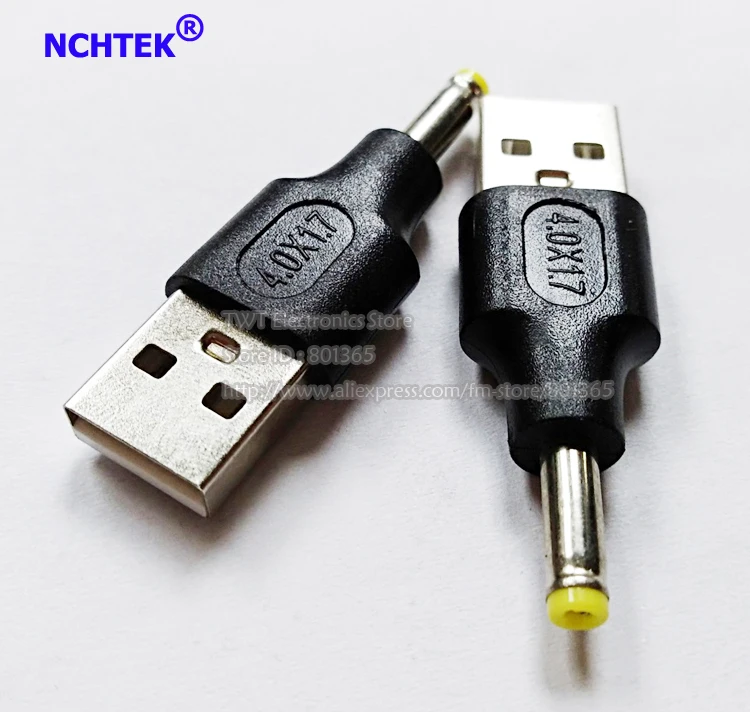 NCHTEK USB 2 0 A штекер в DC 4 0*1 7 мм штепсельной вилки питания конвертер адаптер
