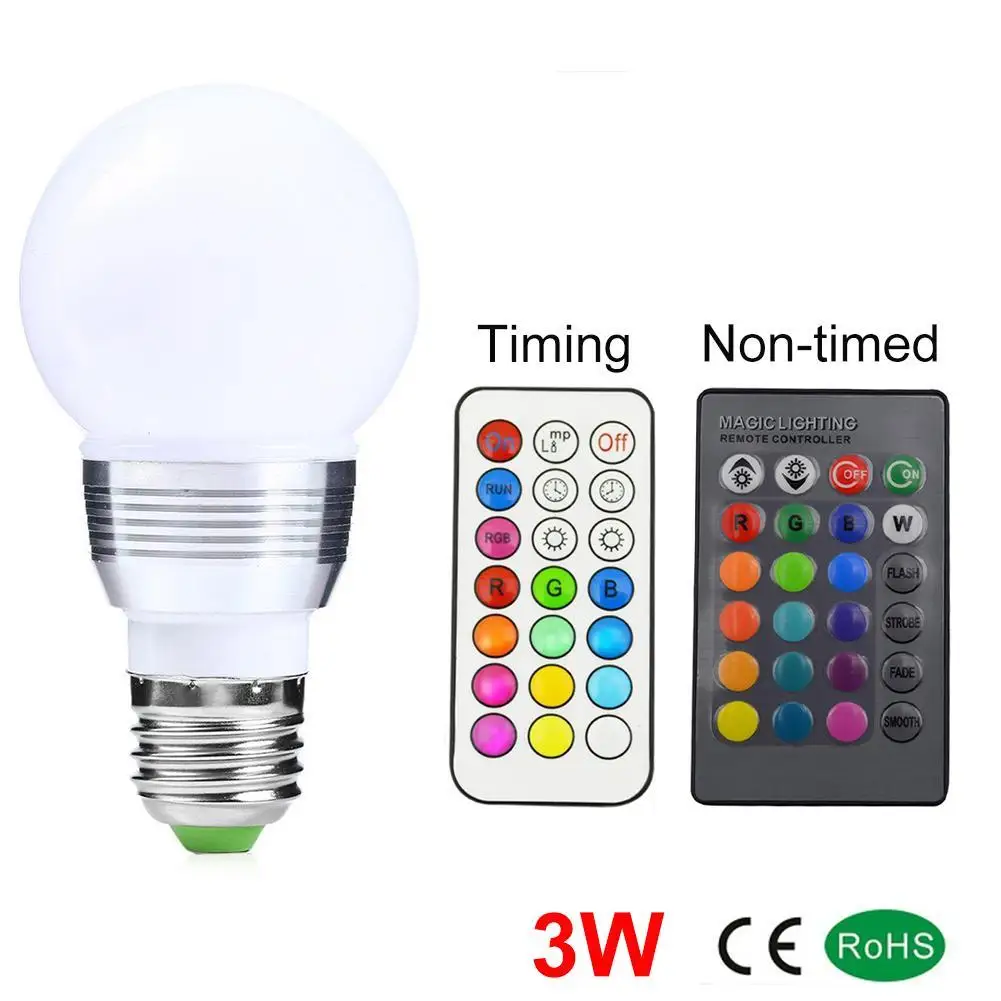 3 Вт светодиодный RGB волшебный Точечный светильник E27 85 265 в умная лампа с