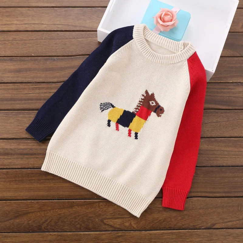 Свитера для мальчиков сезон осень-зима новый свитер с круглым вырезом хлопковые