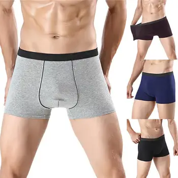 

High Quality Fashion Men Plus Size Color Boxers U Convex Mid Rise Underwear Soft Underpants
