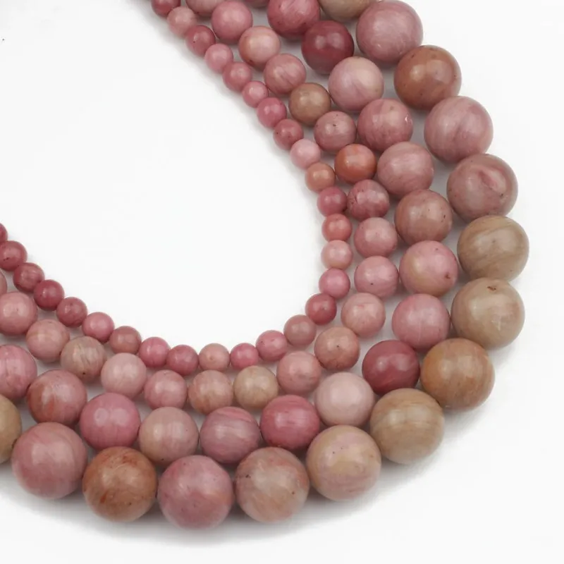 AAA натуральный с камнем Родонит Круглые бусины для изготовления ювелирных изделий браслет, ожерелье 15," выбрать размер 4 6 8 10 12 мм