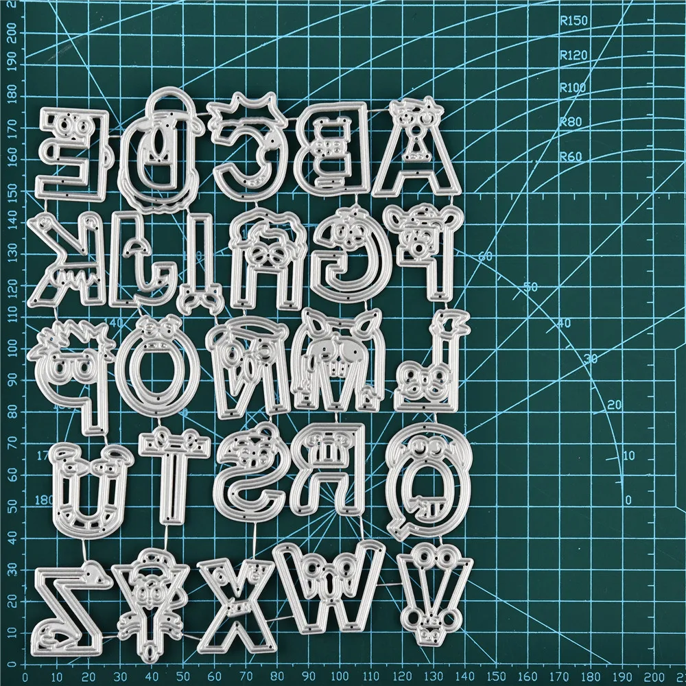 DiyArts слова Штампы Алфавит металла резки для изготовления карт Скрапбукинг тиснение порезы трафарет ремесло штампов