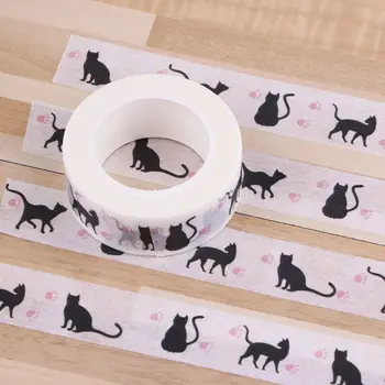 

Hallowmas Cat Washi Tape Diy Decoration Scrapbooking Planner Masking Tape Adhesive Tape Stationery H55F