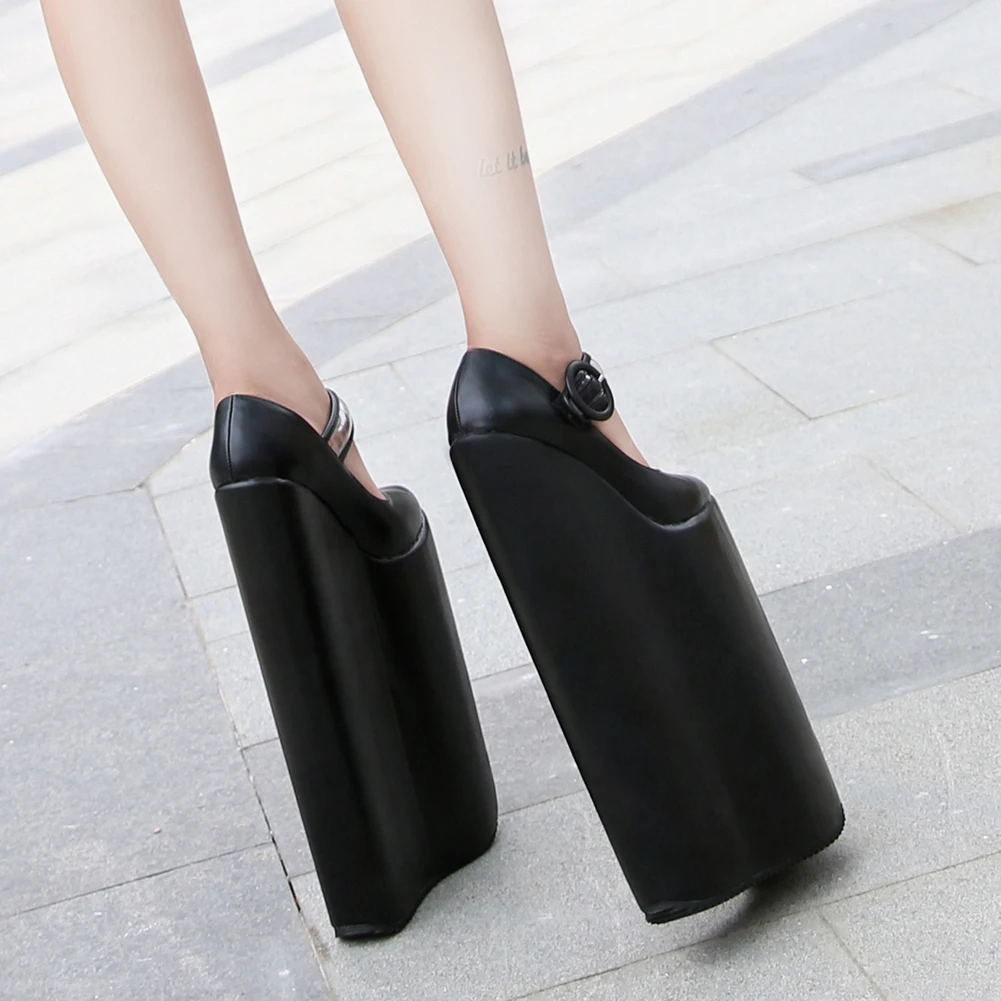 SDTRFT босоножки на шпильке для кросс-дрессеров Косплэй уникальный Лолита круглый носок женская обувь 30 см ультра Обувь на высоком каблуке и платформе, на танкетке, в готическом стиле туфли на шпильке "панк"