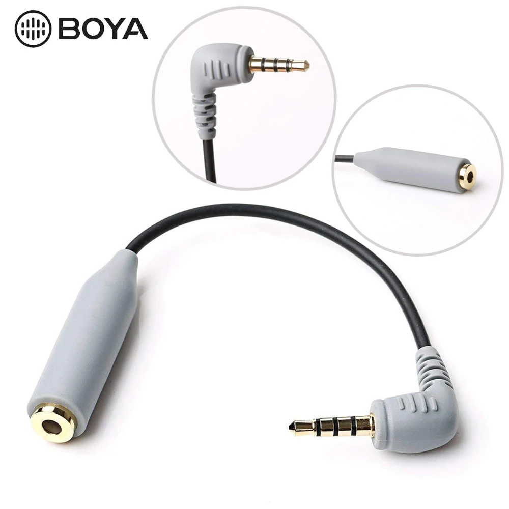 BOYA BY CIP2 3 5 мм TRRS до TRS Кабель адаптер для iPhone iPad iPod смартфон WM5 WM6 WM8 аксессуары