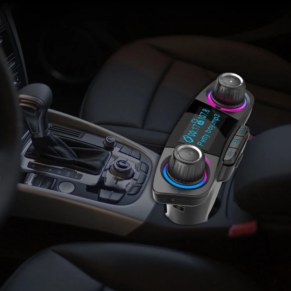 Fm-передатчик Handsfree автомобильное аудио Bluetooth зарядное устройство модулятор комплект Смарт зарядка двойной USB MP3 плеер BT06