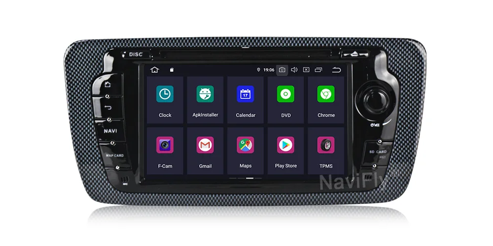 Flash Deal NaviFly Android9.0 IPS Screen DSP Car dvd player for Seat Ibiza 2009-2013 GPS Navigation OBD2 RDS raido TPMS CarPlayer 43