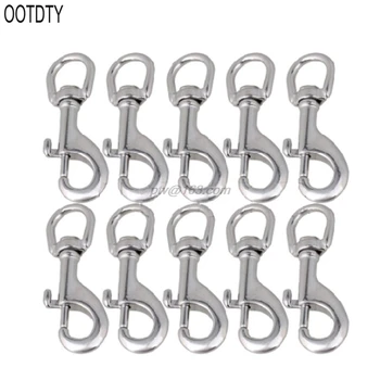 

10Pcs 75mm/2.95in Swivel-Eye Bolt Snap Hooks Stainless Steel Silver Multi-Function Spring Snap Joints
