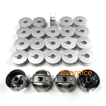 

4 Pigtail Bobbin Case+20 Bobbins For Janome Mb-4 Embroidery Machine