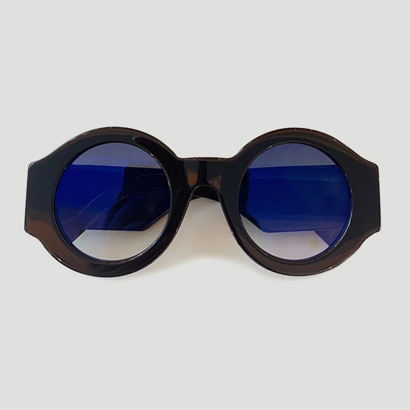 No.3 sunglasses Винтажные Круглые Солнцезащитные очки для женщин Роскошные брендовые дизайнерские негабаритные солнцезащитные очки UV 400 - Цвет линз: No.3 sunglasses