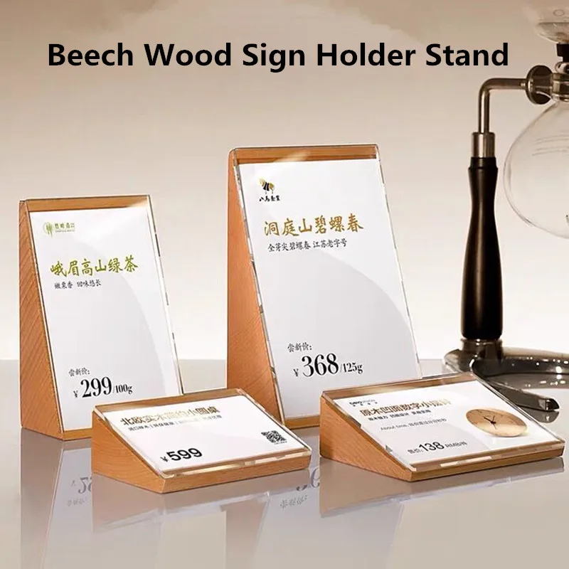 90*55mm Desk Acrylic Sign Holder Display Stand Small Price Paper Card Label Tag Photo Picture Frame