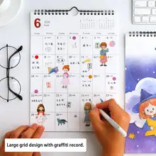 Ежедневник, настенный бумажный календарь График обучения, ежедневник для офиса, школы, домашнего планирования, учебные принадлежности