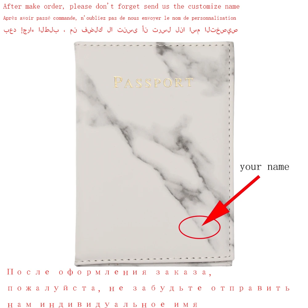 Customize Name Passport Cover Travel Wallet Covers for Passports (only english letters can be, one word,under 8 letters )