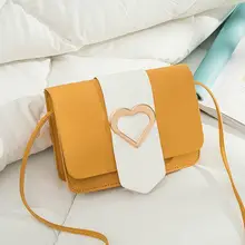 Женские сумки через плечо из искусственной кожи, женские кожаные сумки с сердечком, Наплечная Сумка, модная маленькая Портативная сумка, сумка-тоут, сумка-мессенджер