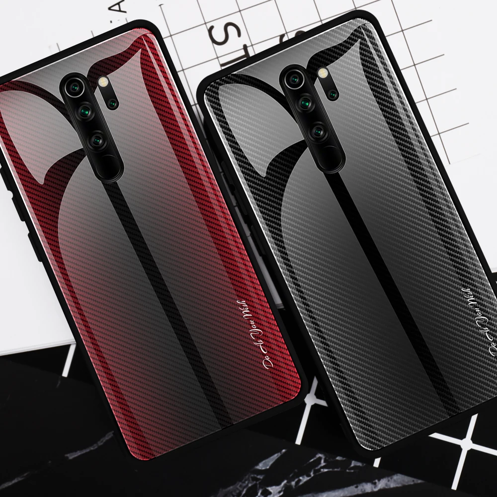 25 шт Полосатый градиентный стеклянный чехол для телефона Xiaomi 10 Pro/CC9/Redmi 8A/K20 Pro/Redmi