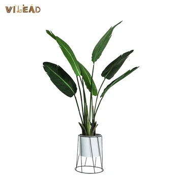 

VILEAD Iron Flower Pot White Vases Figurines Nodic Modern Home Living Room Decoration Cylinder Flowerpot for Interior Decor