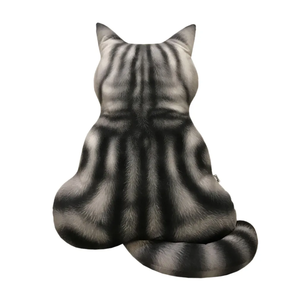Подушка для спины с 3d принтом кошки, плюшевая игрушка, подарок, подушка для кошки, плюшевая игрушка, подушка, Успокаивающая подушка, подарок для детей, домашний декор