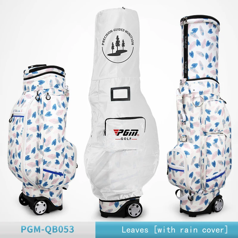 leaf bag PGM сумка для гольфа Женская Стандартная упаковка шаров секция Женская телескопическая многофункциональная проверенная Спортивная дождевик авиационный golf ladys - Цвет: leaf bag