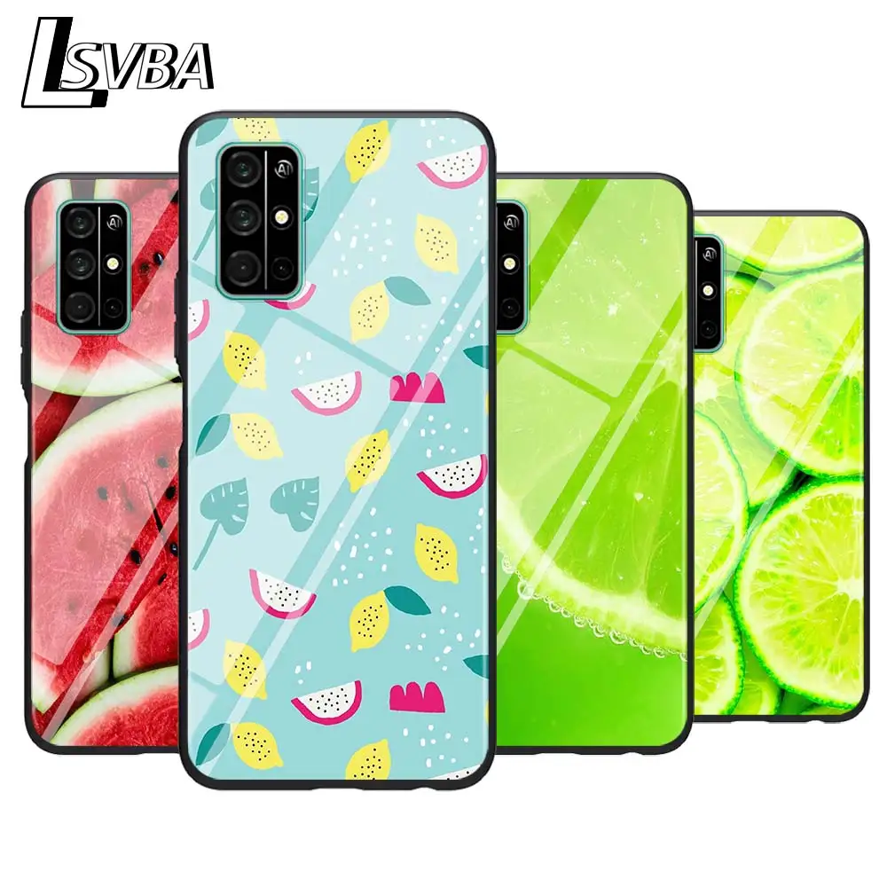 

For Huawei Honor 9A 9C 9S 9X Lite Phone Case Summer fruit for Honor 30 Pro Plus 20S 8A 8C 8S 87 7C 7S Silicone Cover