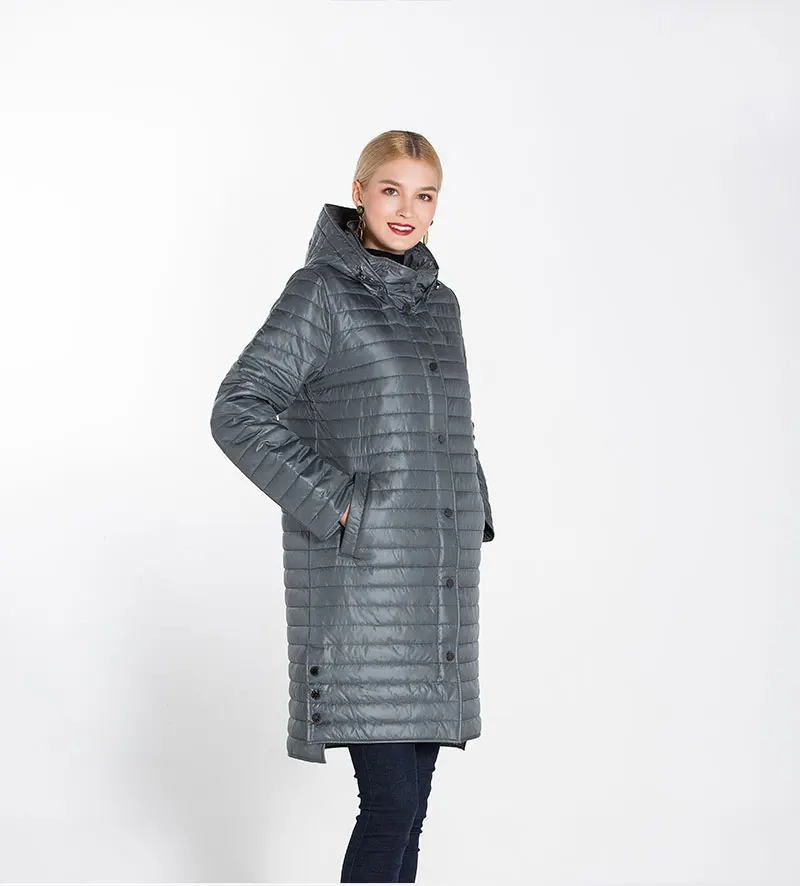 MODERN NEW SAGA Autumn Women Coat Warm Long Jacket Parka Femme Long Coat Female Quilted Coat Winter Overcoat Fleece Liner
