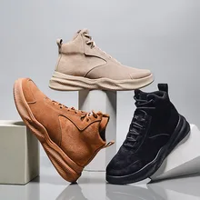 Осень, новая мужская спортивная обувь, высокая прогулочная обувь, уличная Нескользящая спортивная мужская обувь, apatos de hombre ZM-67