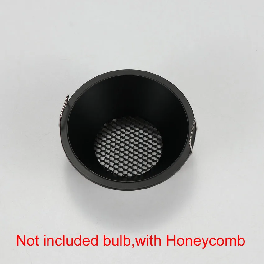 Black with honeycomb 10 шт. Светодиодный прожектор потолочный каркас круглый GU10 MR16 монтажные держатели светодиодный встраиваемый потолочный Точечный светильник черный белый сотовый - Испускаемый цвет: Black with honeycomb