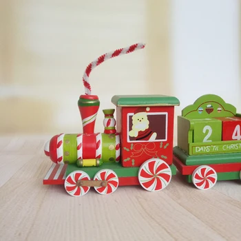 

Christmas Decoration Mini Train Wooden Train Decor For Home Christmas Ornaments Toy Kids New Year Hanging Decor Supplies