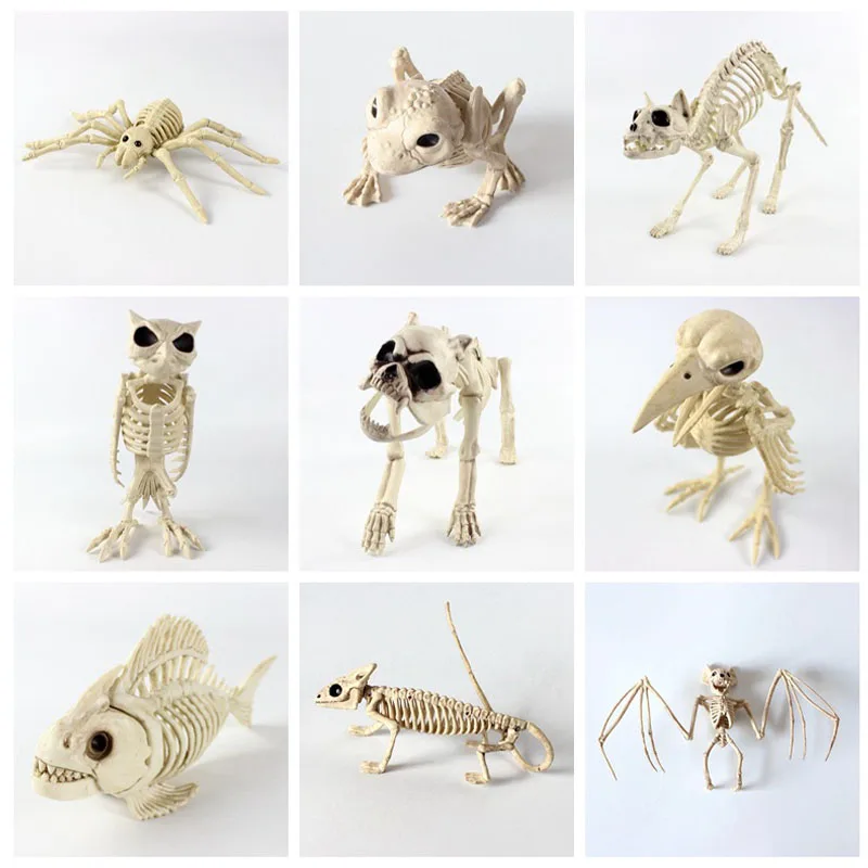 Cuchillos de hueso esqueleto de plástico novedad juguete de Halloween 33cm