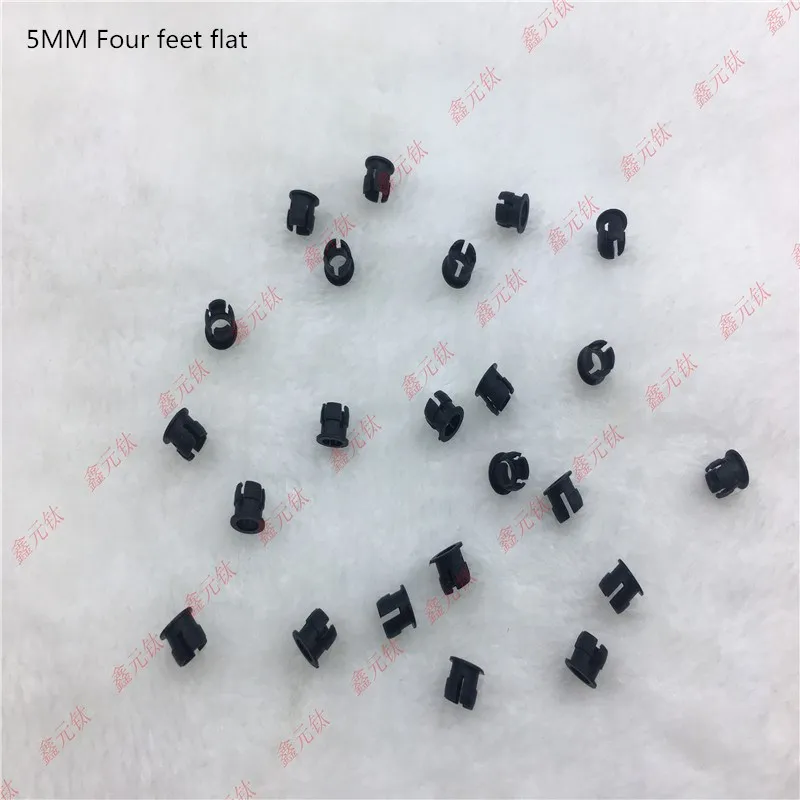 3MM 5MM LED lamp holder black Length of the buckle Four feet flat Button lamp bead Plastic seat 1000pcs/lot