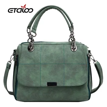 

Matte Women Handbag Scrub Female Shoulder Bags Large Capacity Matcha PU Leather Lady Totes Boston Bag for Travel Hand Bags 2020