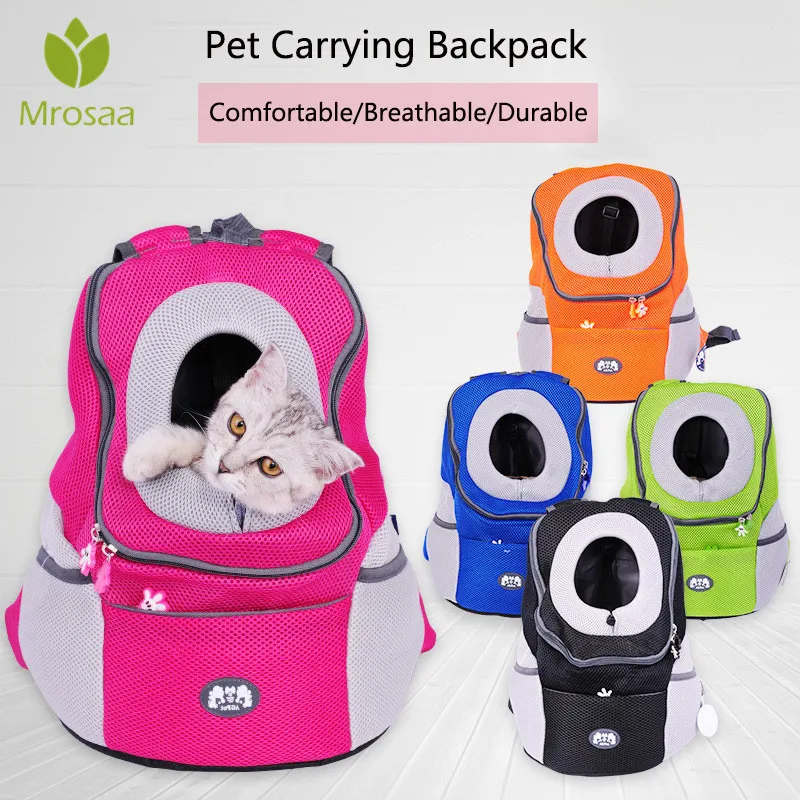 5 цветов переносная сумка для собак на двойном плече, портативный рюкзак для путешествий на открытом воздухе, передняя сумка для собак, сетчатый рюкзак