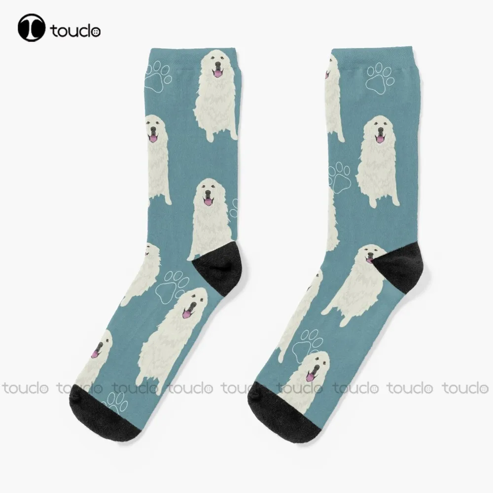 

Great Pyrenees Pattern Socks Long Socks For Women Thanksgiving Christmas New Year Gift Unisex Adult Teen Youth Socks Custom