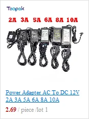 Адаптер питания AC в DC 12 В 2A 3A 5A 6A 8A 10A преобразователь питания зарядное устройство EU/US/AU/UK Штекер кабель для светодиодной ленты светильник