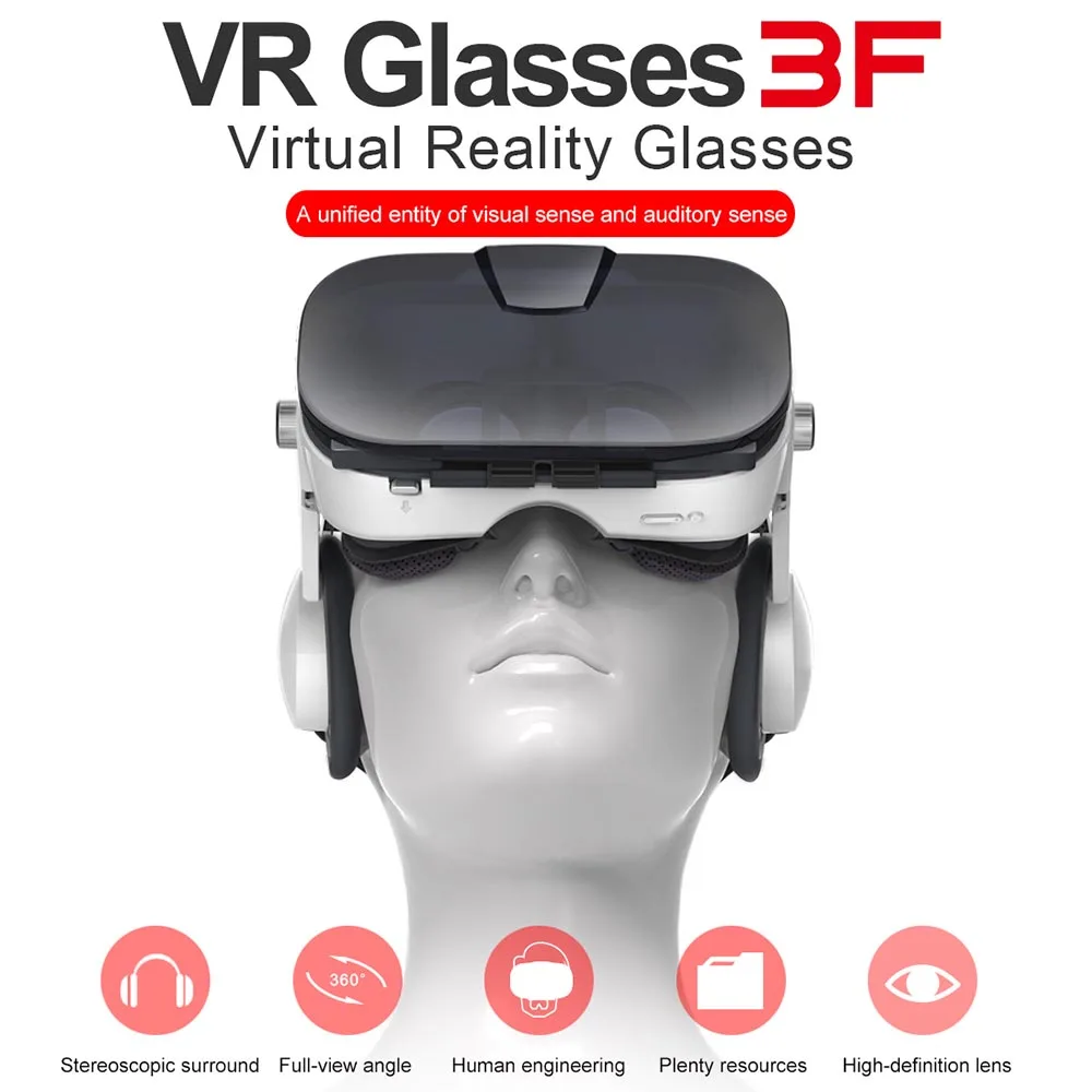 2021 VR Headset Virtual Reality Glasses 3D VR Glasses for Smartphones Compatible with iPhone & Android 5-7 inch