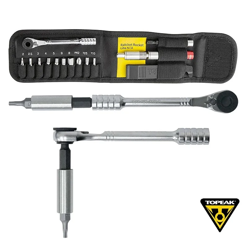Topeak Ratchet Rocket Bike Tool Set - Lightweight Multi-Tool With Bits & Carry Bag