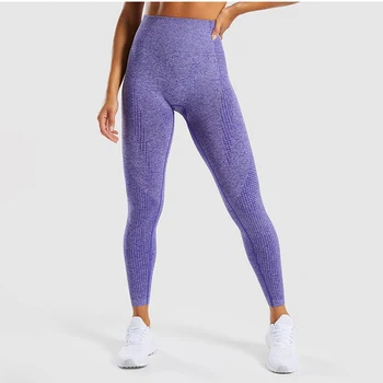

NORMOV Women Solid Slim Leggings High Waist Knitting Breathable Workout Leggings Female Knitting Fitness 5 Color Leggings