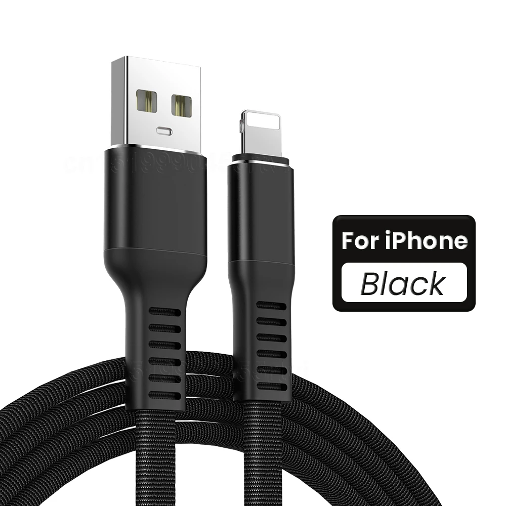 iphone charger adapter Flat USB Charging Cable for iPhone 13 12 11 Pro Max XS XR X 5 5S 6 6S 7 8 Plus iPad 2A Fast Charging USB Data Cable 0.3/1/1.5/2M android phone charger Cables