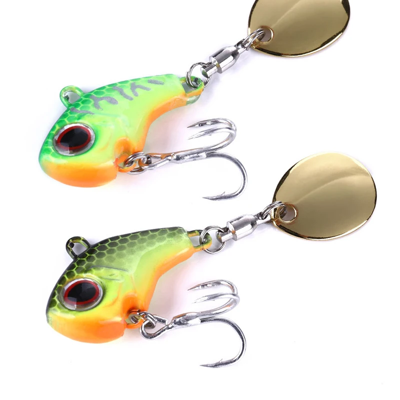 

1Pcs Rotating Metal VIB Vibration Bait Spinner Spoon Fishing Feed Lures Jigs Trout Winter Lures For Fishing Hard Baits Tackle