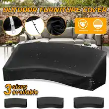 3 размера черный Оксфорд водонепроницаемый пылезащитный садовый мебель чехлы для патио диван-покрытие мебель угловой открытый стул стол патио