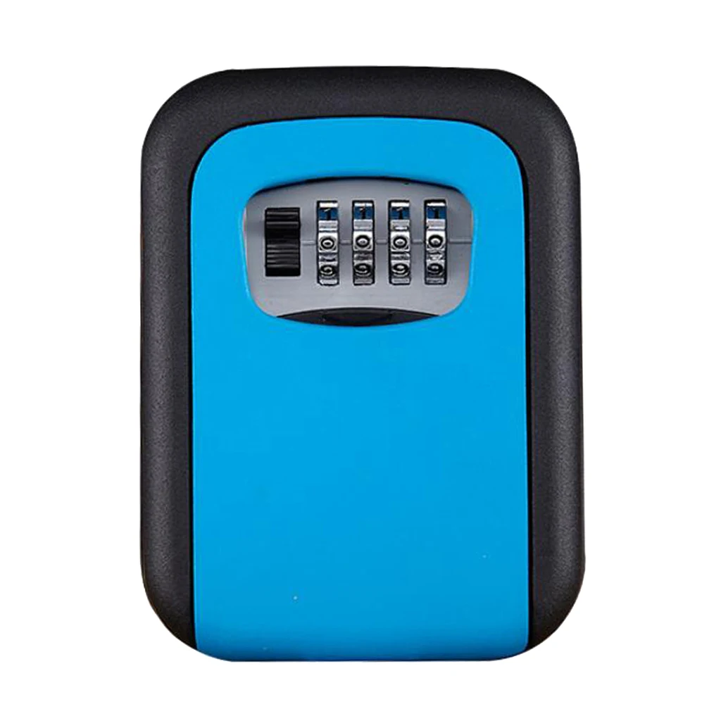 Key Lock Box Wall Mounted Key Safe Box Weatherproof 4 Digit Combination