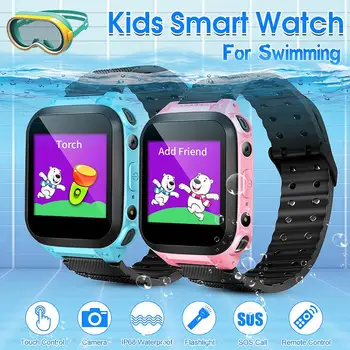 

Multifunction Waterproof HD Screen Kid Smart Watch SOS Flashlight Alarm Multiple Positioning Sport Watch IP68 Waterproof Watch